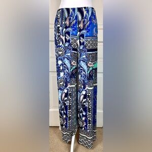 Chico’s Artisan Paisley Multi-print Palazzo Wide Leg Pull-on Pants